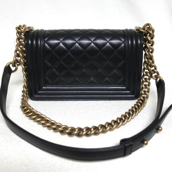 CHANEL Boy Small Black Aged Gold Hardware Bag - Picture 2 of 8